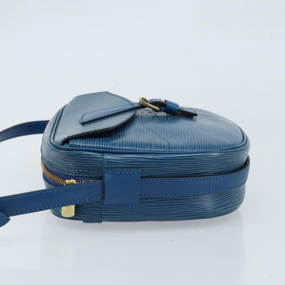 LOUIS VUITTON Epi Jeune Fille MM Shoulder Bag Toledo Blue M52155 LV Auth LNZ104