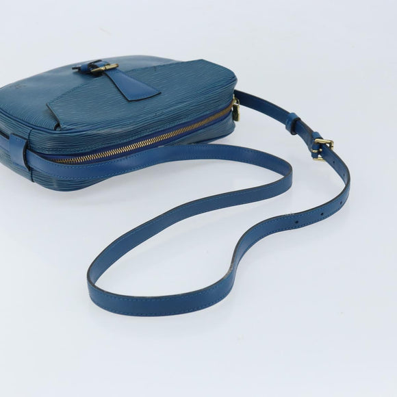LOUIS VUITTON Epi Jeune Fille MM Shoulder Bag Toledo Blue M52155 LV Auth LNZ104