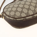 GUCCI GG Supreme Shoulder Bag PVC Beige Gold Auth BSZ655-11