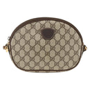 GUCCI GG Supreme Shoulder Bag PVC Beige Gold Auth BSZ655-2