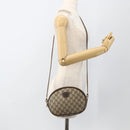 GUCCI GG Supreme Shoulder Bag PVC Beige Gold Auth BSZ655-23