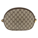 GUCCI GG Supreme Shoulder Bag PVC Beige Gold Auth BSZ655-3