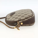 GUCCI GG Supreme Shoulder Bag PVC Beige Gold Auth BSZ655-4