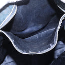 FENDI Zucchino Canvas Hand Bag Navy Silver Auth BSZ657-21