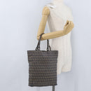 FENDI Zucchino Canvas Hand Bag Navy Silver Auth BSZ657-23