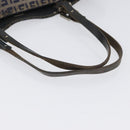 FENDI Zucchino Canvas Hand Bag Navy Silver Auth BSZ657-7