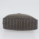 FENDI Zucchino Canvas Hand Bag Navy Silver Auth BSZ657-9