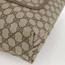 GUCCI GG Supreme Web Sherry Line Tote Bag PVC Beige Red 39 02 003 Auth BSZ658-10