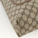 GUCCI GG Supreme Web Sherry Line Tote Bag PVC Beige Red 39 02 003 Auth BSZ658-11