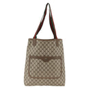 GUCCI GG Supreme Web Sherry Line Tote Bag PVC Beige Red 39 02 003 Auth BSZ658-2