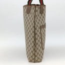 GUCCI GG Supreme Web Sherry Line Tote Bag PVC Beige Red 39 02 003 Auth BSZ658-4
