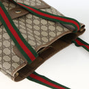GUCCI GG Supreme Web Sherry Line Tote Bag PVC Beige Red 39 02 003 Auth BSZ658-6