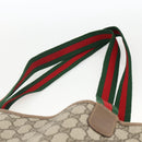GUCCI GG Supreme Web Sherry Line Tote Bag PVC Beige Red 39 02 003 Auth BSZ658-8