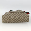 GUCCI GG Supreme Web Sherry Line Tote Bag PVC Beige Red 39 02 003 Auth BSZ658-9