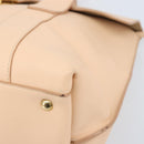Salvatore Ferragamo Gancini Hand Bag Leather Pink Gold Auth BSZ659-8