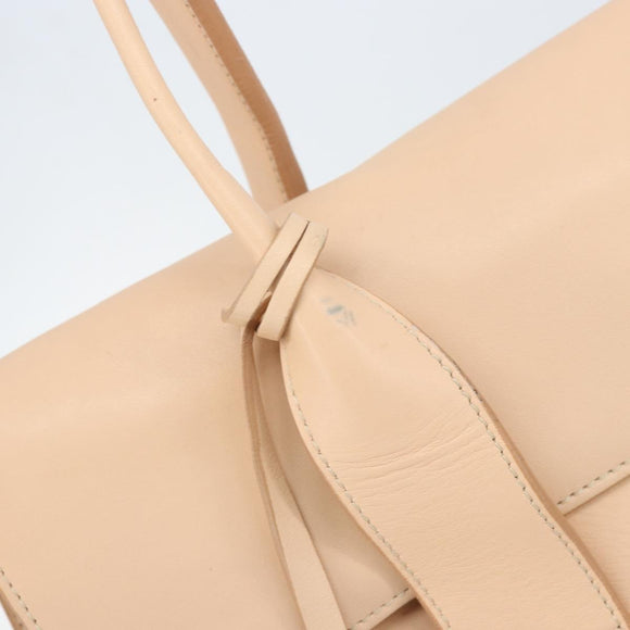 Salvatore Ferragamo Gancini Hand Bag Leather Pink Gold Auth BSZ659