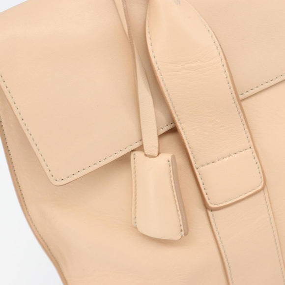 Salvatore Ferragamo Gancini Hand Bag Leather Pink Gold Auth BSZ659