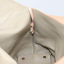 Salvatore Ferragamo Gancini Hand Bag Leather Pink Gold Auth BSZ659-21