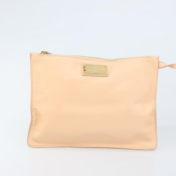 Salvatore Ferragamo Gancini Hand Bag Leather Pink Gold Auth BSZ659
