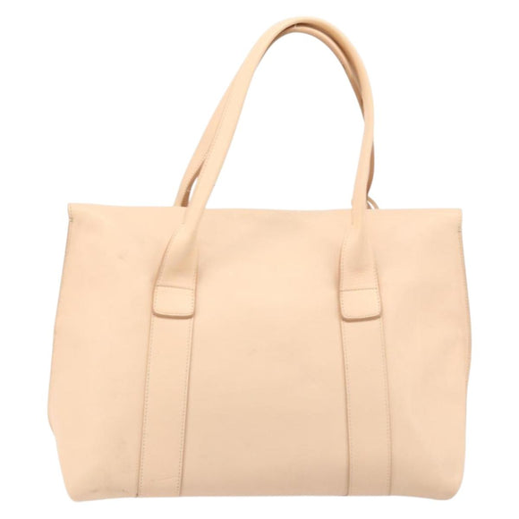 Salvatore Ferragamo Gancini Hand Bag Leather Pink Gold Auth BSZ659