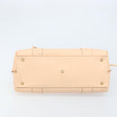 Salvatore Ferragamo Gancini Hand Bag Leather Pink Gold Auth BSZ659-5