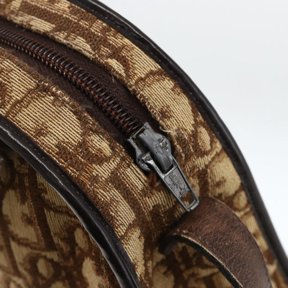 Christian Dior Trotter Canvas Shoulder Bag Beige Auth BSZ660