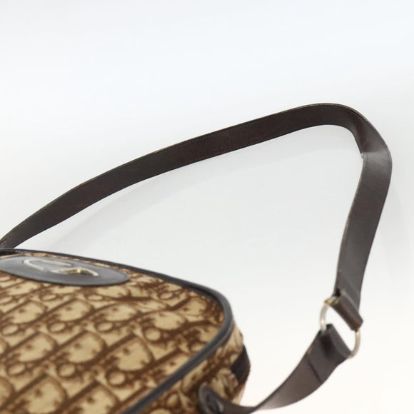 Christian Dior Trotter Canvas Shoulder Bag Beige Auth BSZ660