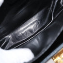 Salvatore Ferragamo Gancini Hand Bag Leather 2way Navy Gold Auth LNZ105-11