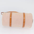 PRADA Hand Bag Canvas 2way Beige Silver Auth BSZ665A-5