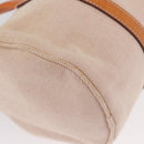 PRADA Hand Bag Canvas 2way Beige Silver Auth BSZ665A-15