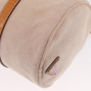 PRADA Hand Bag Canvas 2way Beige Silver Auth BSZ665A-16