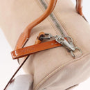 PRADA Hand Bag Canvas 2way Beige Silver Auth BSZ665A-10