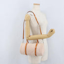 PRADA Hand Bag Canvas 2way Beige Silver Auth BSZ665A-25