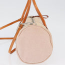PRADA Hand Bag Canvas 2way Beige Silver Auth BSZ665A-3