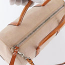 PRADA Hand Bag Canvas 2way Beige Silver Auth BSZ665A-6