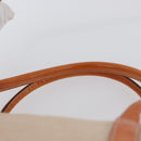 PRADA Hand Bag Canvas 2way Beige Silver Auth BSZ665A-14