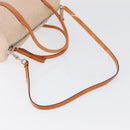 PRADA Hand Bag Canvas 2way Beige Silver Auth BSZ665A-8