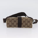 GUCCI GG Canvas Shoulder Bag Beige Silver 131236 Auth BSZ673-10