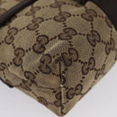 GUCCI GG Canvas Shoulder Bag Beige Silver 131236 Auth BSZ673-11