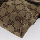 GUCCI GG Canvas Shoulder Bag Beige Silver 131236 Auth BSZ673-12