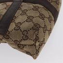 GUCCI GG Canvas Shoulder Bag Beige Silver 131236 Auth BSZ673-13