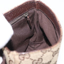 GUCCI GG Canvas Shoulder Bag Beige Silver 131236 Auth BSZ673-19