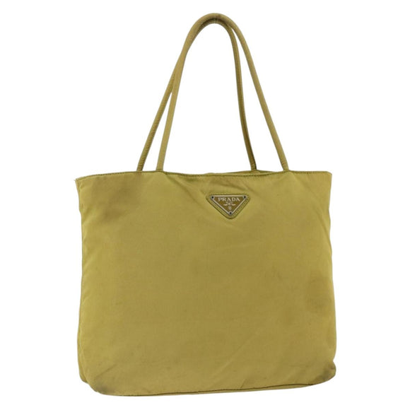 PRADA Hand Bag Nylon Green Auth BSZ678