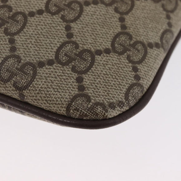 GUCCI GG Supreme Web Sherry Line Bag PVC Beige Gold 904 02 047 Auth BSZ679