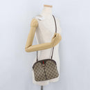 GUCCI GG Supreme Web Sherry Line Bag PVC Beige Gold 904 02 047 Auth BSZ679-23