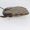 GUCCI GG Supreme Web Sherry Line Bag PVC Beige Gold 904 02 047 Auth BSZ679-6
