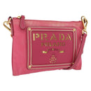 PRADA Shoulder Bag Nylon Pink Gold Auth BSZ681-1