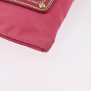 PRADA Shoulder Bag Nylon Pink Gold Auth BSZ681-10