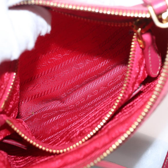 PRADA Shoulder Bag Nylon Pink Gold Auth BSZ681