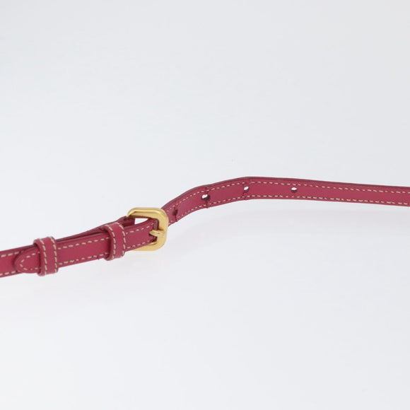 PRADA Shoulder Bag Nylon Pink Gold Auth BSZ681